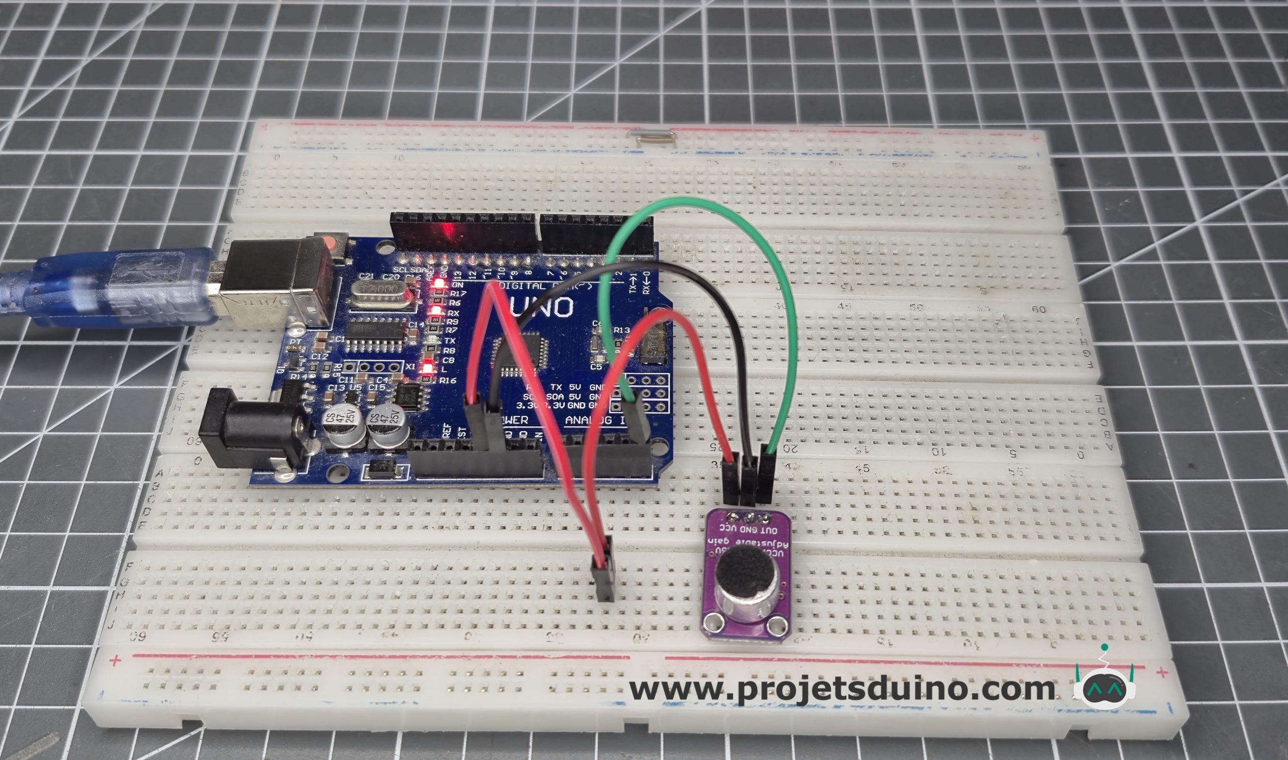 Connecter un MAX4466 Module Amplificateur Microphone