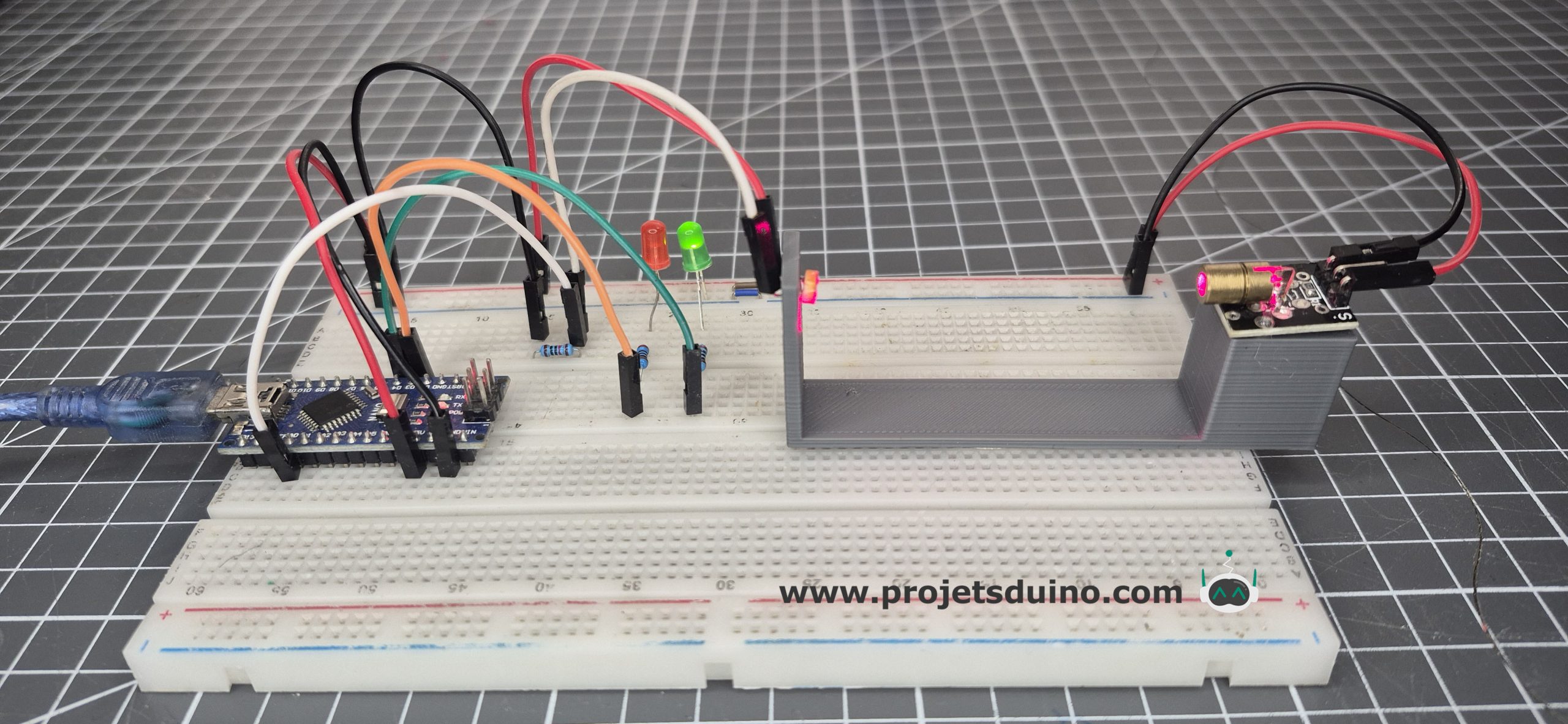 Détection de passage avec module laser KY-008 et capteur LDR avec ...